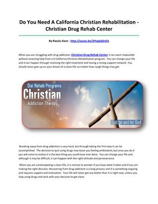 Christian Alcohol Recovery