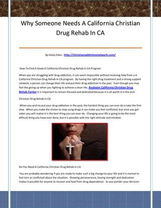 Christian Recovery Centers