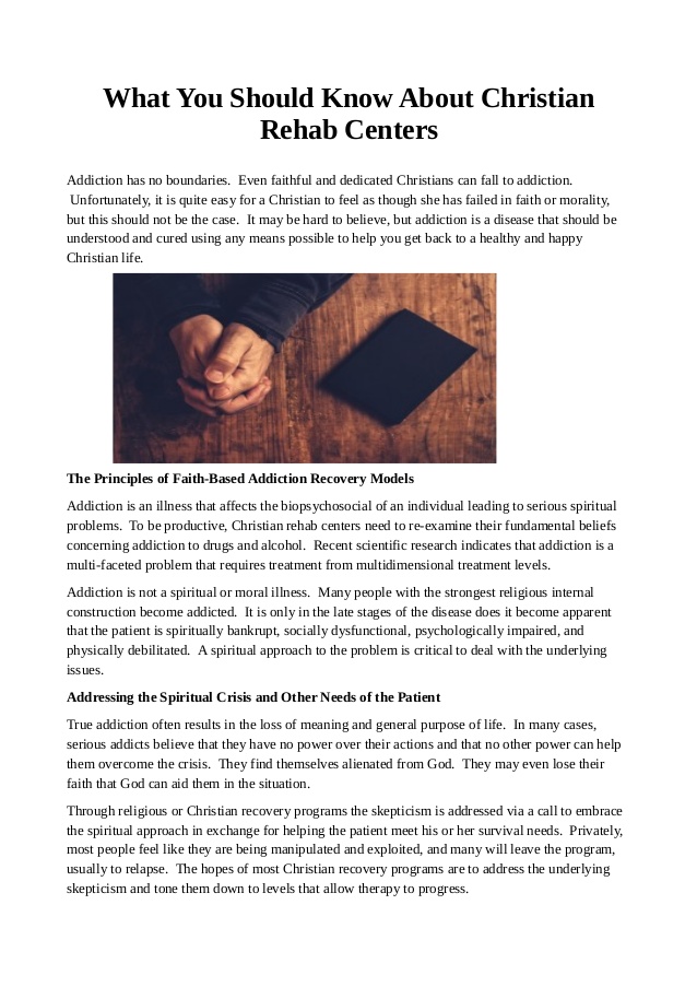 Christian Treatment